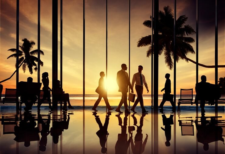 business people travel beach trip airport terminal concept 53876 21722