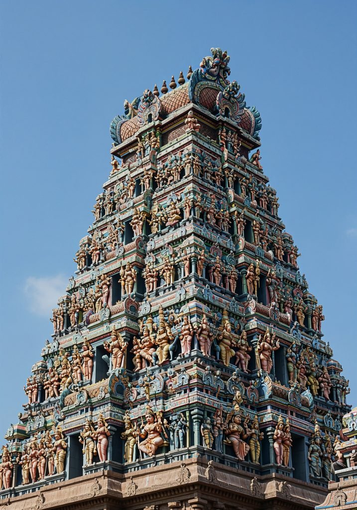 intricate gopuram hindu temple
